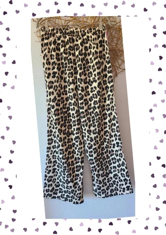 Pantalón oversize de leopardo – Tiras rojas – 100% algodón cómodo – photo 8